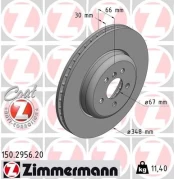 Stabdžių diskas ZIMMERMANN 150.2956.20 kaina