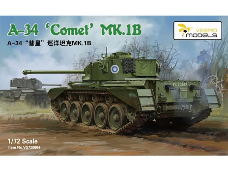 Vespid Models A34 Comet Mk.1B britų tankas 1/72 plastikinis modelis
