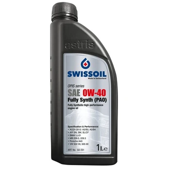 Variklių alyva Swissoils Opis Sae 0W-40, 1 L