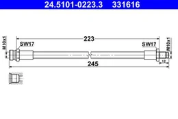 Stabdžių žarnelė ATE 24.5101-0223.3