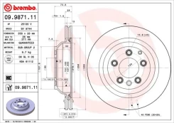 Stabdžių diskas BREMBO 09.9871.11 kaina