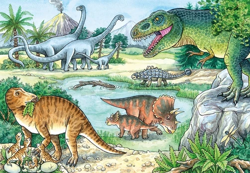Dėlionė Ravensburger Dinosaurs, 26 cm x 18 cm
