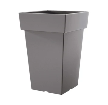 Plastikinis lauko vazonas LOFLY SQUARE, 19,3 x 19,3 x 29,3 cm., pilkos sp.