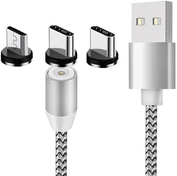 Magnetinis įkrovimo laidas 3w1 micro typ-c