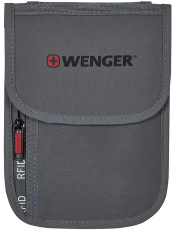 WENGER TRAVEL DOCUMENT NECK POUCH WITH RFID PROTECTION