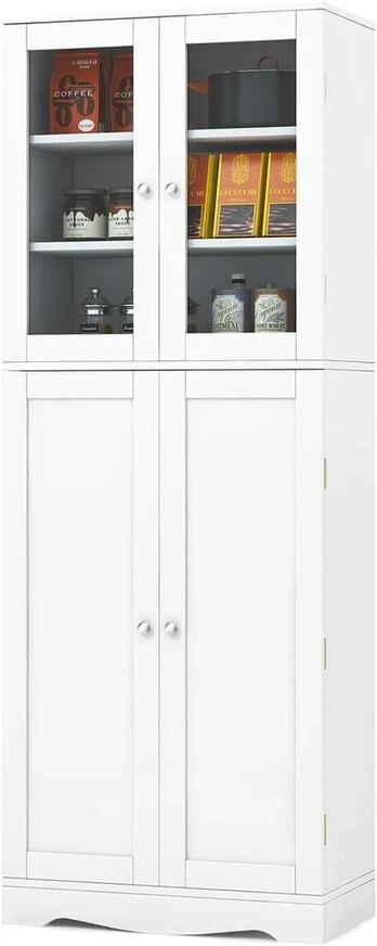Virtuvės spintelė, 60x31.5x161.5 cm, balta