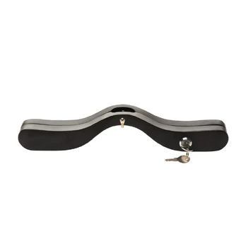 Exposed E-Stim Wooden Humbler Black - Electric Restraint System, 15.2”