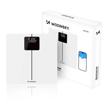 Wozinsky WIWL-180 Smart Bluetooth Bathroom Scale - Baltas
