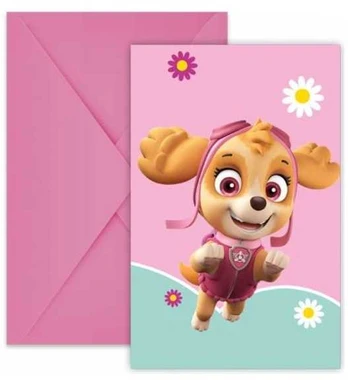 Globos Europe Bv Paw patrol Skye invitationer