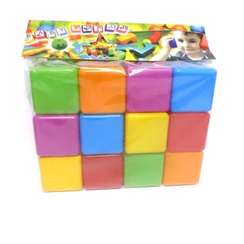 Plastikiniai kubeliai, 12 dalių