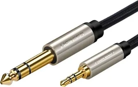 Kabelis Ugreen audio cable TRS mini jack 3.5mm - jack 6.35mm 2m Pilkas