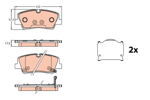 TRW GDB3646 Brake pad set