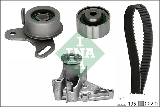 INA 530 0427 31 Timing belt kit (belt+ pulley+ water pump)