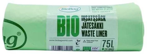 BioBag Compostable Garbage Bags 75L 65x90cm