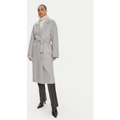 Calvin Klein Vilnonis paltas K20K207089 Pilka Oversize