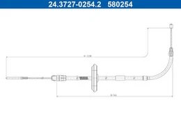 Trosas, stovėjimo stabdys ATE 24.3727-0254.2