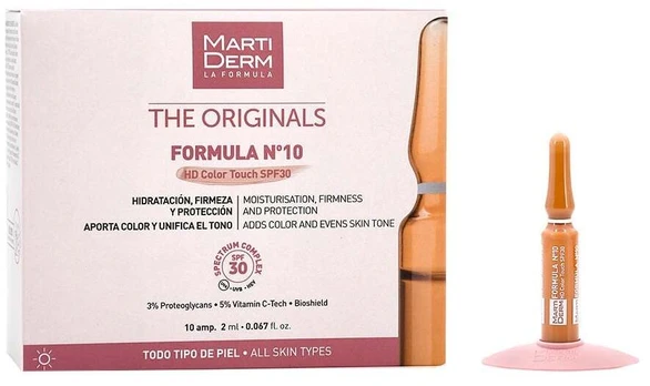 MartiDerm Essentials Formula 10 Protective Serum in Ampoules SPF 30 veido ampulės, 10x2 ml