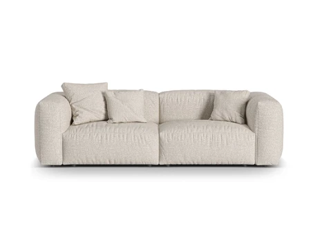 Boucle Modular Sofa, "Martina", 3 Seats, 240x106x75, Beige