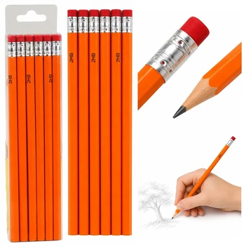 Lean Set of 2HB Pencils for Sketching and Writing with Eraser 12 pcs.