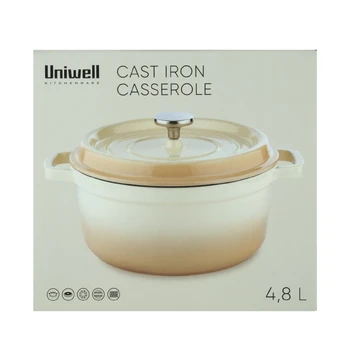 Ketaus puodas UNIWELL, rausvos sp., 4,8 l
