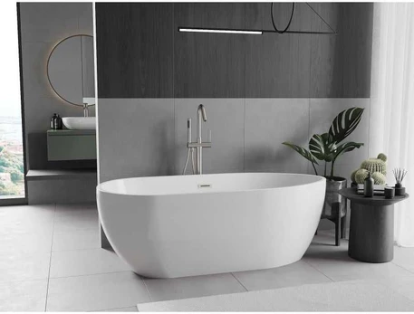 Vonia Mexen Eos, 170 x 75 cm, Baltas + Brushed nickel persipylimas