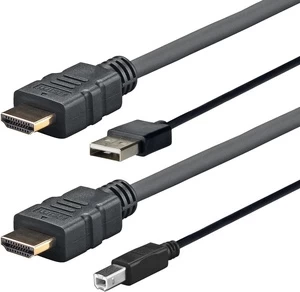 Kabelis Vivolink HDMI / USB, HDMI / USB-B, 5 m, juoda