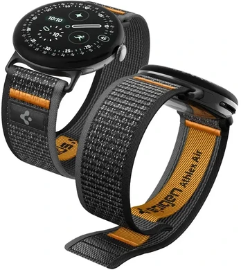 SPIGEN ATHLEX AIR GOOGLE PIXEL WATCH 1 / 2 / 3 / 4 / 5 (41 MM) ACTIVE Juodas/Oranžinis