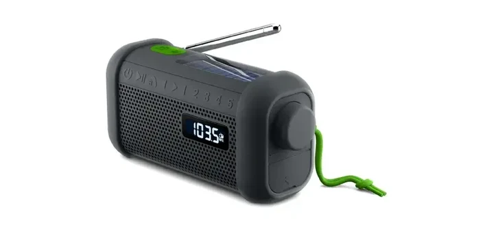 Muse Portable Solar Radio with Crank & Flashlight Muse