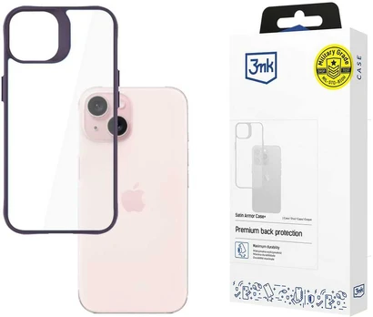3mk Satin Armor Case+ Violetinė pro Apple iPhone 15