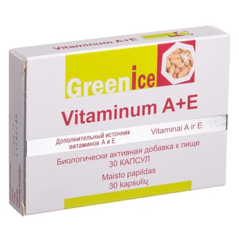 Maisto papildas Vitaminum A+E, 30 kapsulių