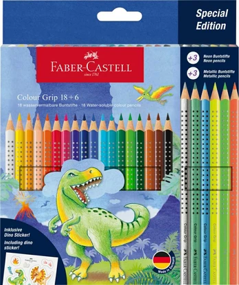 Faber-Castell - CP Colour Grip dinosaurus 18+6 (201546)