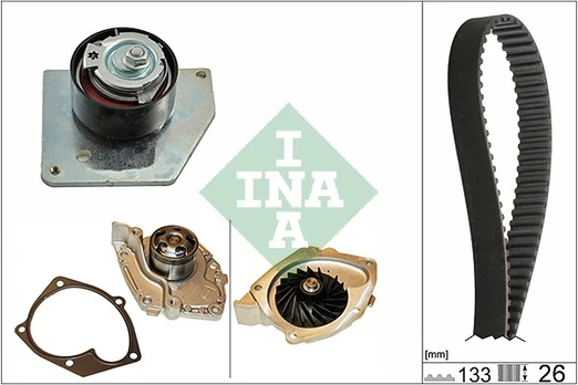 INA 530 0579 30 Timing belt kit (belt+ pulley+ water pump)