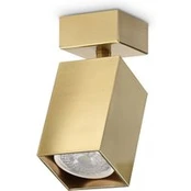 IDEAL LUX lubinis prožektorius „Dynamite Square“, žalvaris, ilgis 5,7 cm