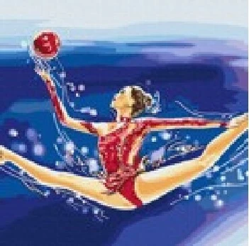 Tapybos pagal skaičius rinkinys Gimnastė