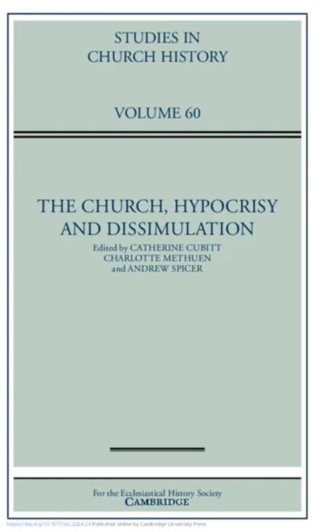 Church, Hypocrisy and Dissimulation: Volume 60