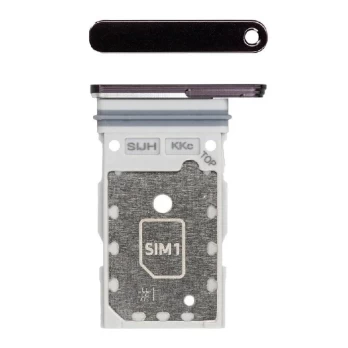 SIM kortelės laikiklis Samsung S908 S22 Ultra Dual Phantom Black originalus (service pack)