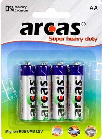 Elementai „ARCAS" AA LR06, 4 vnt.