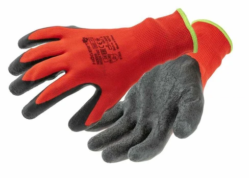 RODER latex-coated gloves red/juodas (12 pairs/pack) 8