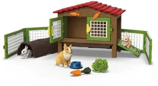 Schleich Rabbit hutch with 3 rabbits