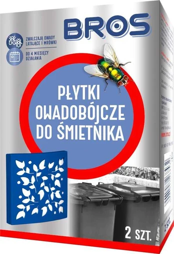 Bros Insekticidinė plokštelė šiukšliadėžei, 2 vnt.