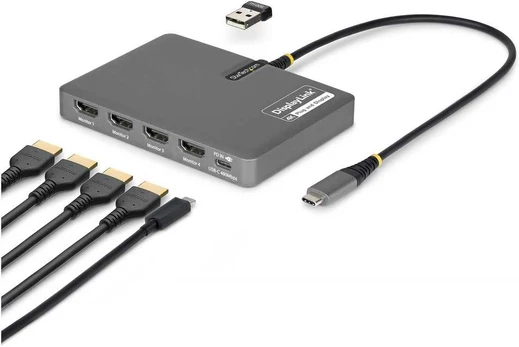 StarTech USB-C TO QUAD HDMI ADAPTER ADAPTER 4K 60HZ HDMI PD