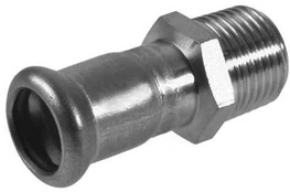 Press male connector,KAN-therm Inox 22x¾"
