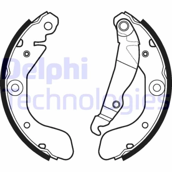 Stabdžių trinkelių komplektas DELPHI LS2114