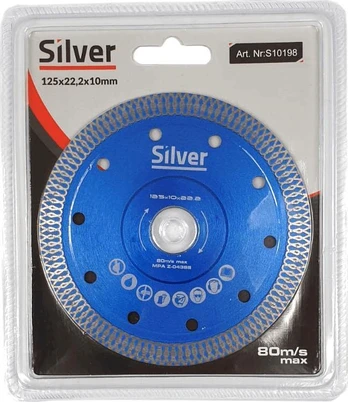 Silver TARCZA DIAMENTOWA DO GRESU 125x22,2 / Sidabrinis EX10198