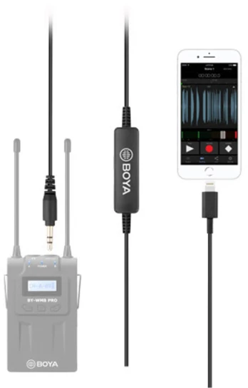 Adapteris Boya 35C-L 3.5 mm male, Apple Lightning