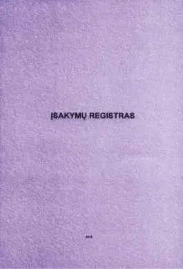 Įsakymų registras, A4 (24)  0720-029