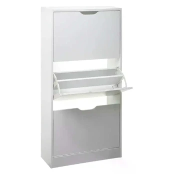 Shoe rack with 3 drawers white
