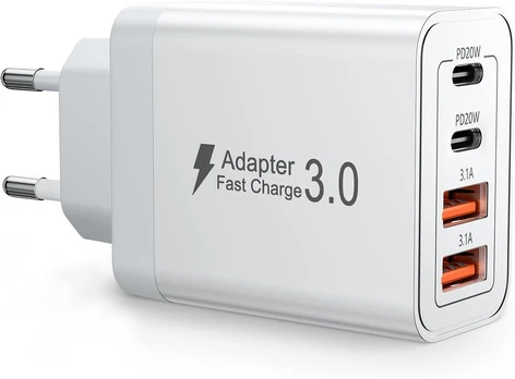 USB-C įkroviklis, 40W, 4 lizdos, PD 3.0