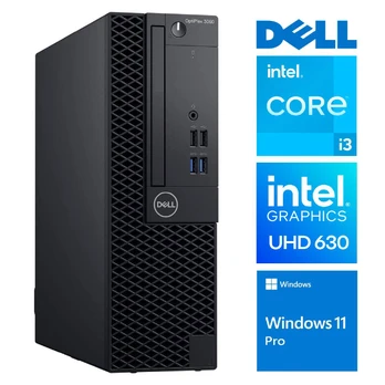 Stacionarus kompiuteris Dell RM87363, Intel Core i3-8100, DDR4 8 GB, SSD 256 GB, Intel UHD Graphics 630 Dynamic, Windows 11 Pro 3060 SFF
