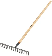 Sodo greblys su medine rankena, 152cm, 16 dantu Truper® kaina